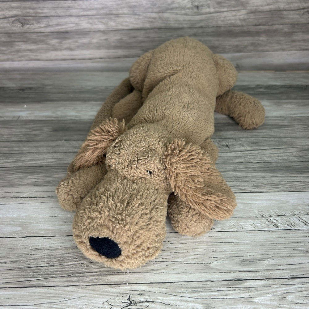 Jellycat Little Henry Hound Puppy Dog Long Tail Brown Plush Retired